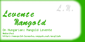 levente mangold business card